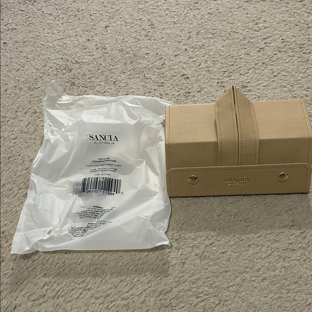 Sancia Australia Tan Leather Sunglasses Box